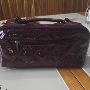 IHKWIP Burgundy Quilted Cosmetic Bag   New With Tags
